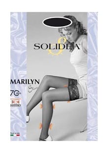 Calza autoreggente Solidea Marilyn 70 Sheer sabbia, taglia 2