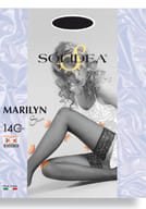 Calza autoreggente Solidea Marilyn 140 Sheer fumo, taglia 3