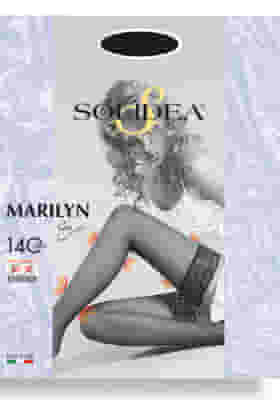 Calza autoreggente Solidea Marilyn 140 Sheer fumo, taglia 3