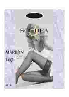 Calza autoreggente Solidea Marilyn 140 Sheer nera, taglia 1