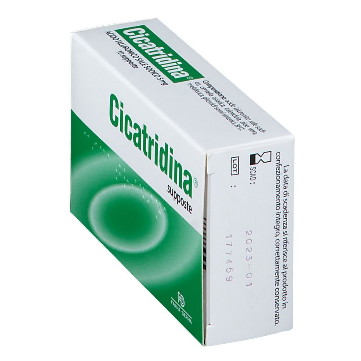 CICATRIDINA SUPPOSTE 10 PEZZI