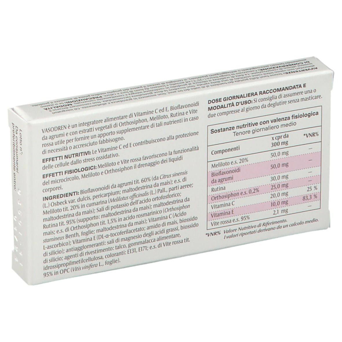 VASODREN 30 COMPRESSE FILMATE DA 300 MG