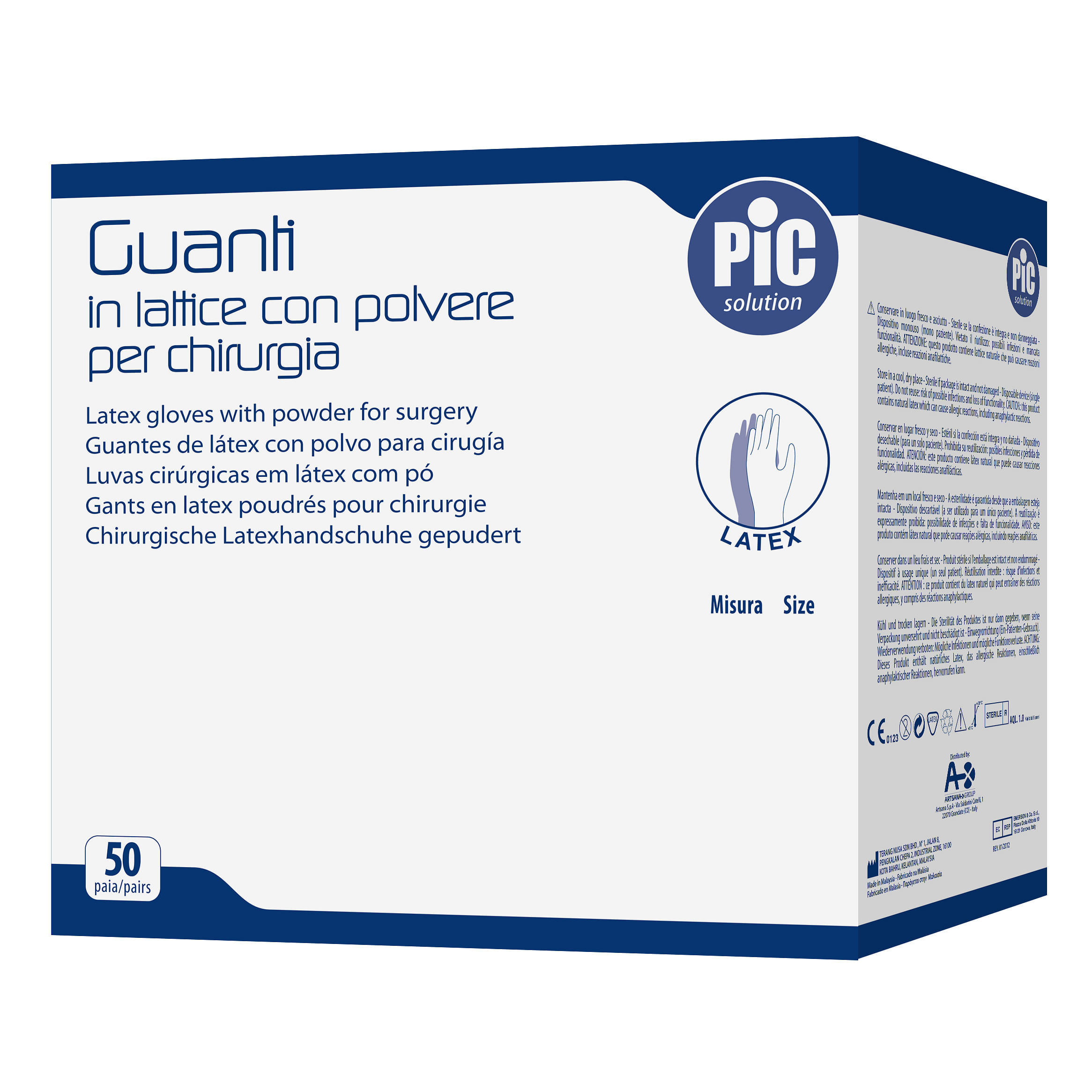 Guanto Pic Chirurgico Sterile Con Polvere Misura 7