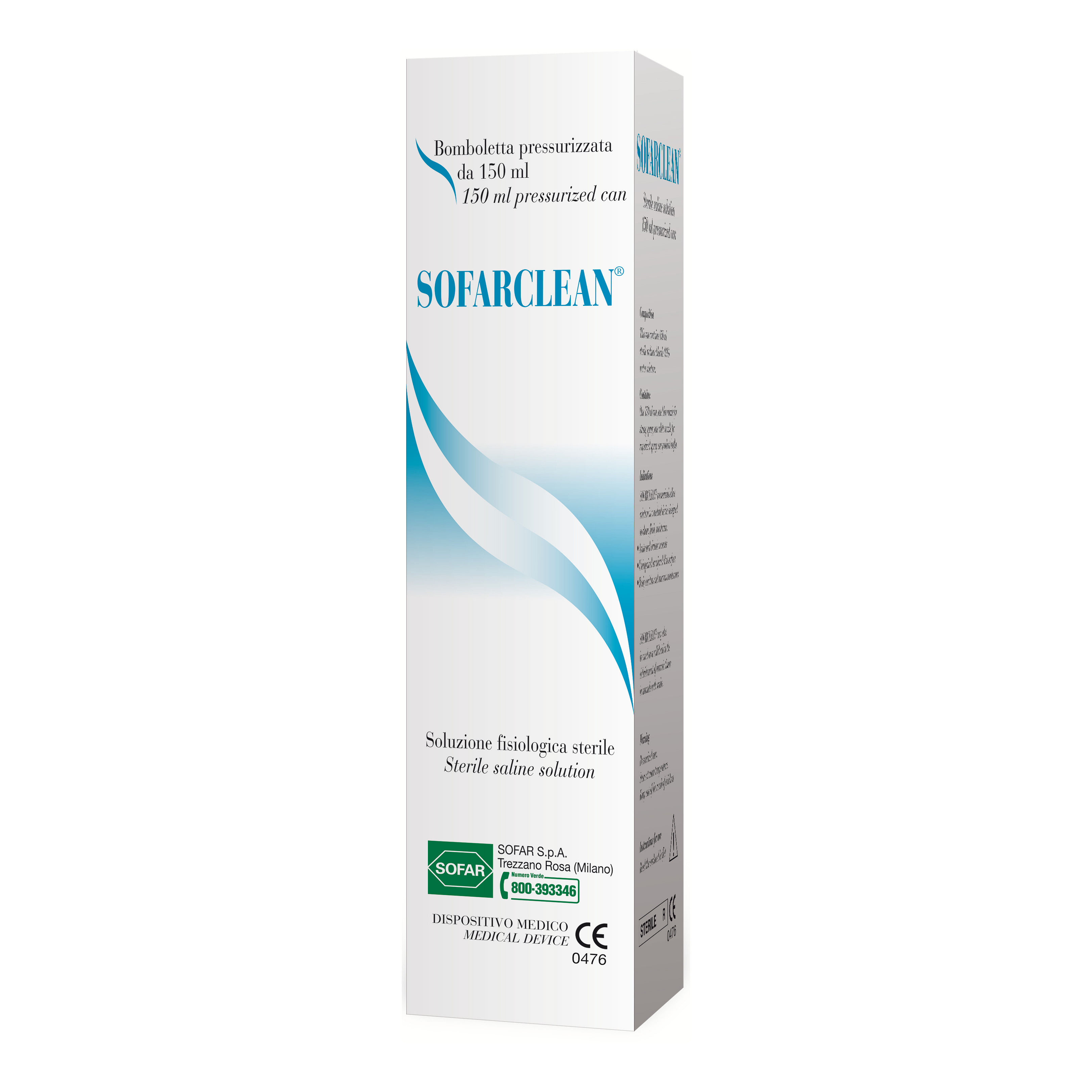 Soluzione Fisiologica Sofarclean 150 Ml In Bomboletta Pressurizzata