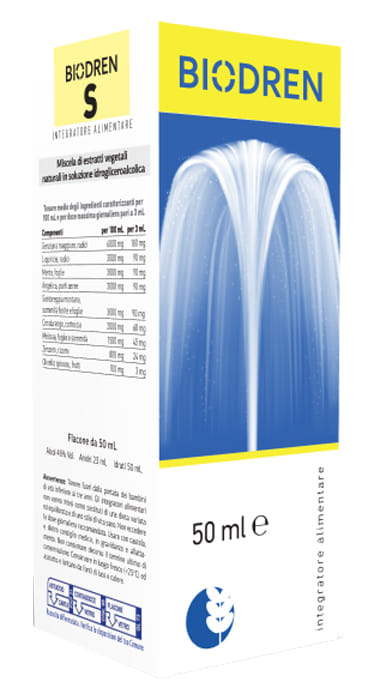 Integratore Biodren S agli estratti vegetali, 50ml
