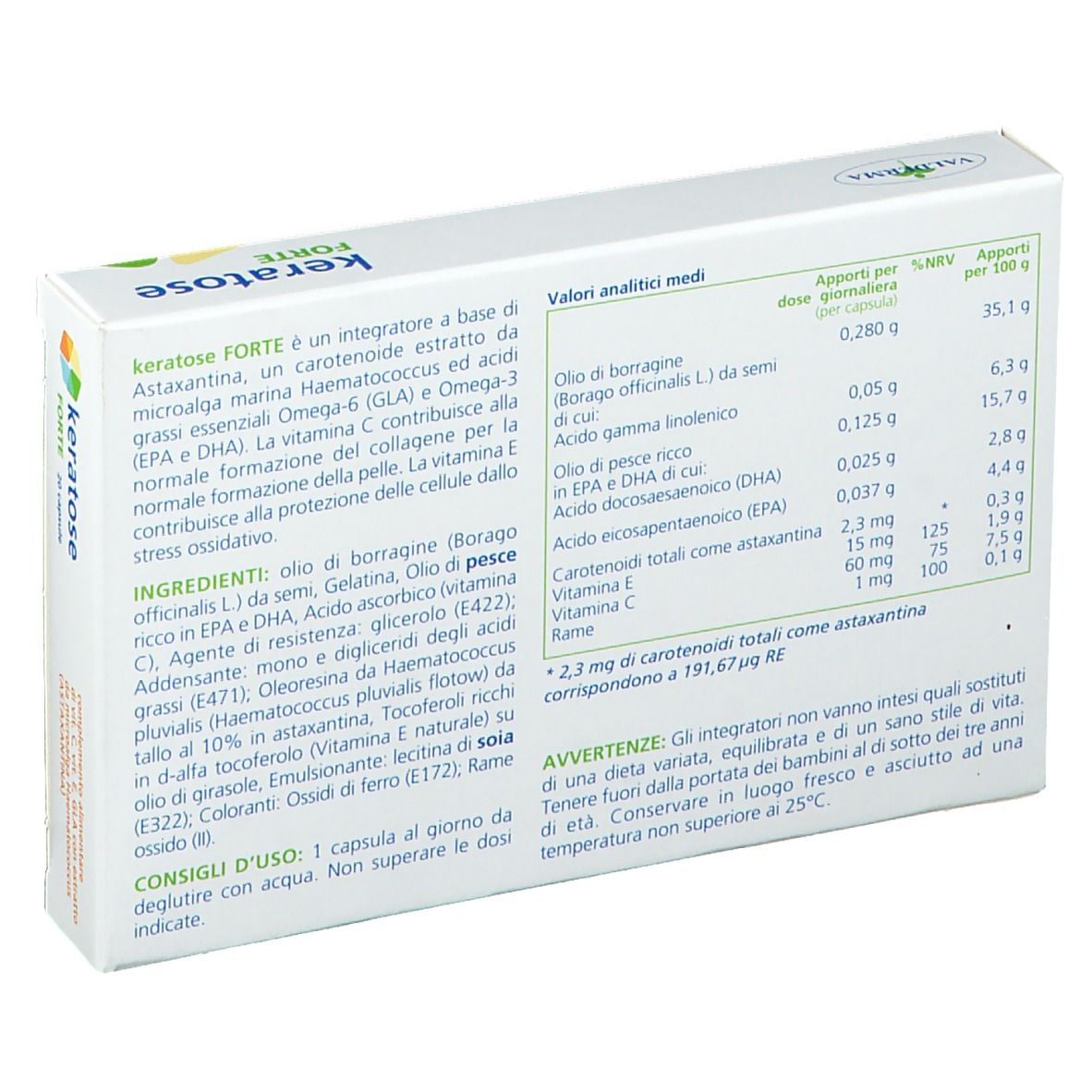 KERATOSE FORTE 20 CAPSULE