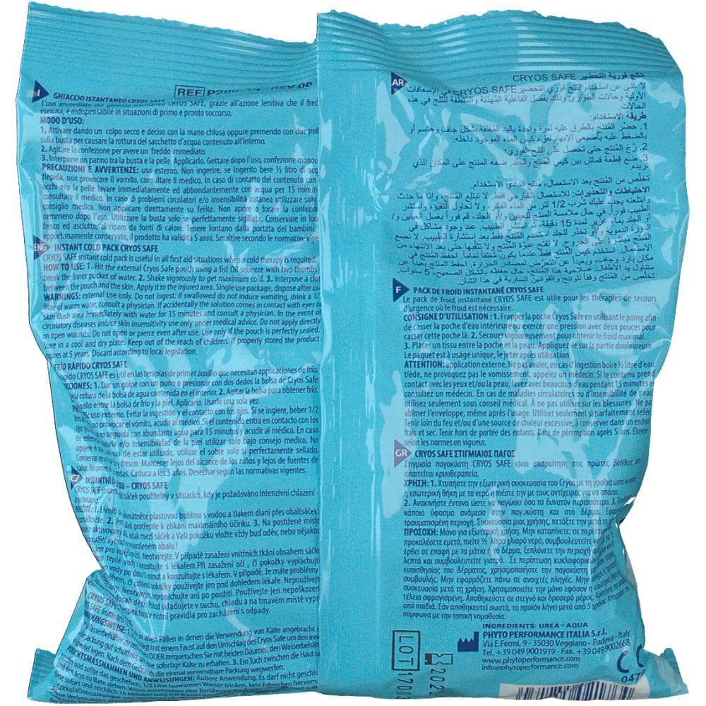 GHIACCIO ISTANTANEO CRYOS SAFE 18X15CM ARTICOLO P200.14