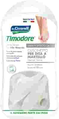 CUSCINETTO PER DITA A MARTELLO REALIZZATO IN GEL DI SILICONEBIANCO SEMITRASPARENTE SAGOMATA PER PROTEGGERE E DISTENDERE LE DITA CONTRATTE IGIENEPIEDE 2 PEZZI