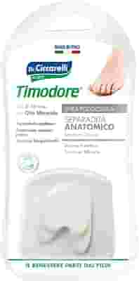 SEPARADITA ANATOMICO PER PIEDE REALIZZATO IN GEL DI SILICONE BIANCO SEMITRASPARENTE SAGOMATO IGIENEPIEDE 2 PEZZI