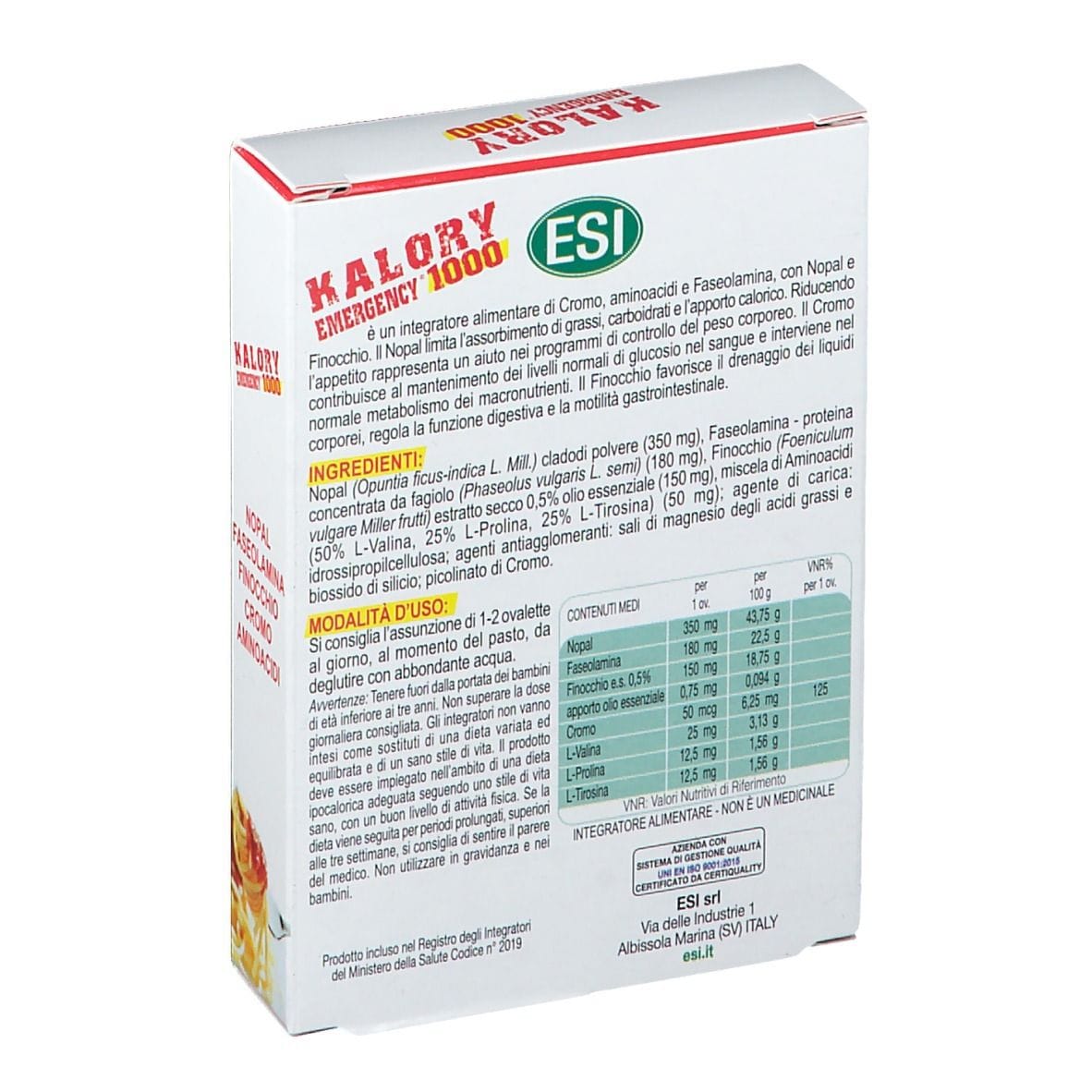 ESI KALORY EMERGENCY 1000 24 OVALETTE