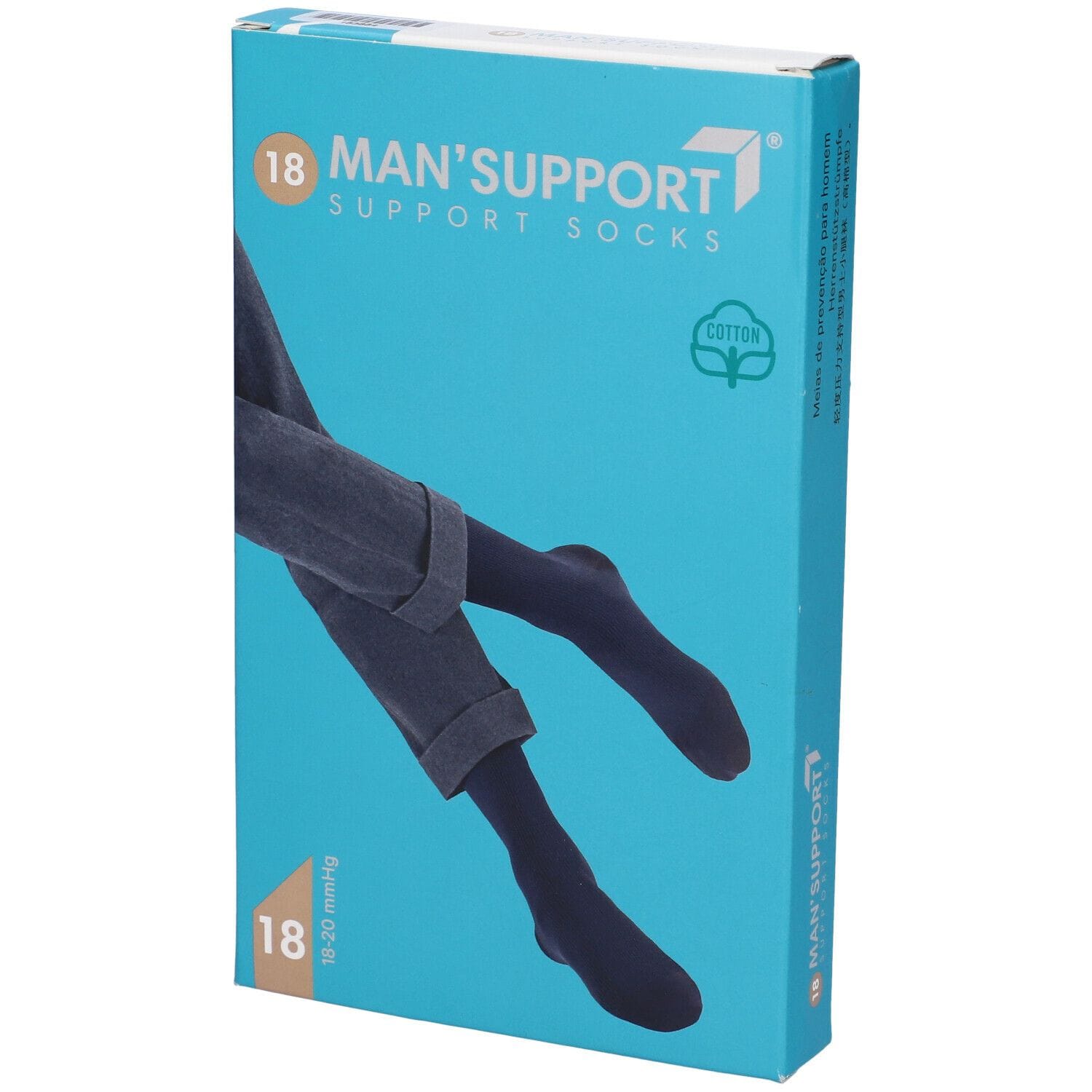 Gambaletto compressivo Man Support 18 Cotone 18-20 mmHg, blu