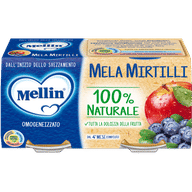 MELLIN OMOGENEIZZATO MELA MIRTILLO 100 G 2 PEZZI