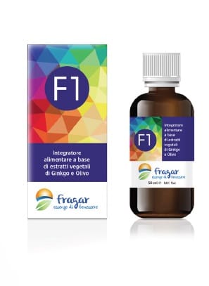 Integratore F1 con Ginkgo e Olivo, estratto idroalcolico 50ml