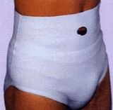 ALBERT ANDRE' ARTICOLO 124 SLIP CONTENITIVO ERNIA TRAMATO UOMO-DONNA, PER ERNIA E SPORT COLORE BIANCO TAGLIA 4