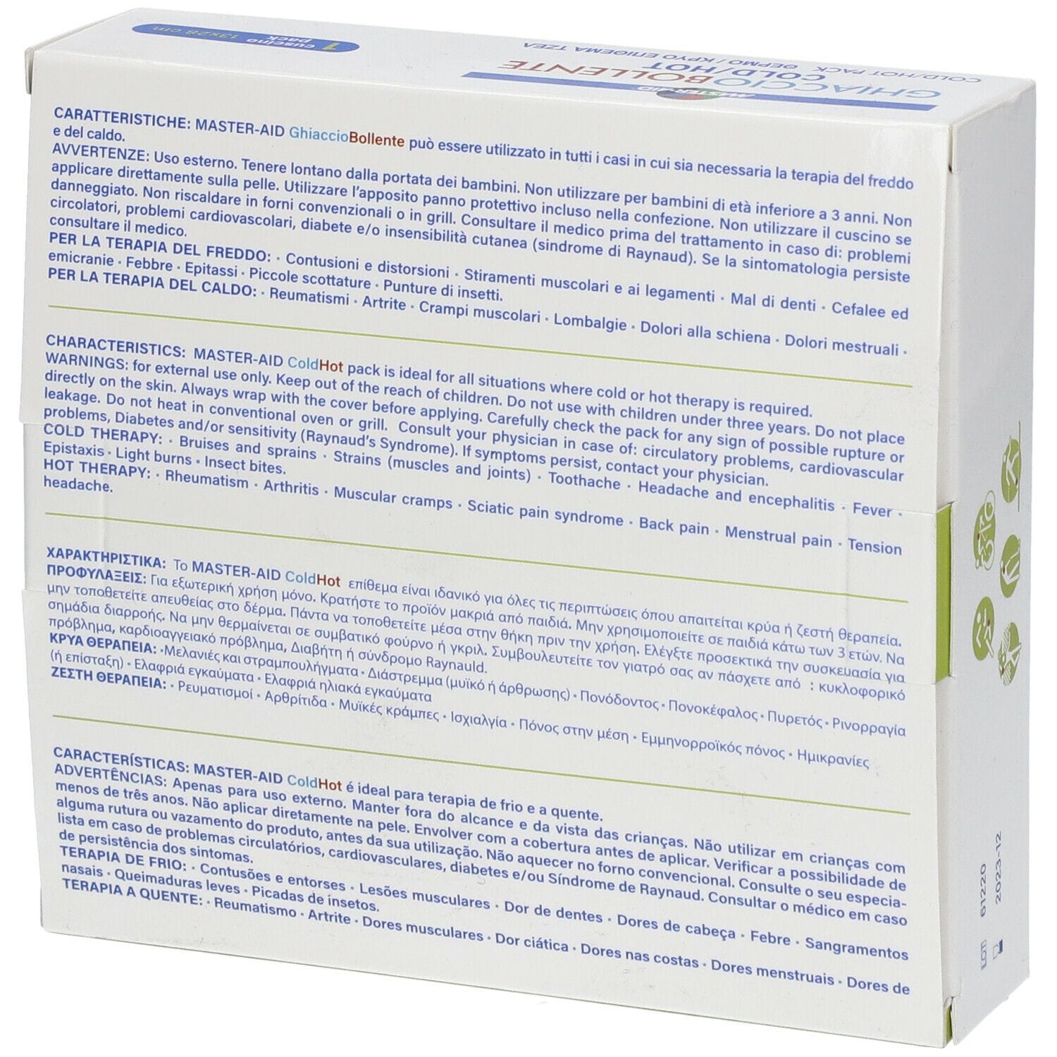 Fascia terapia caldo/freddo Master-Aid Sport 13x28 cm