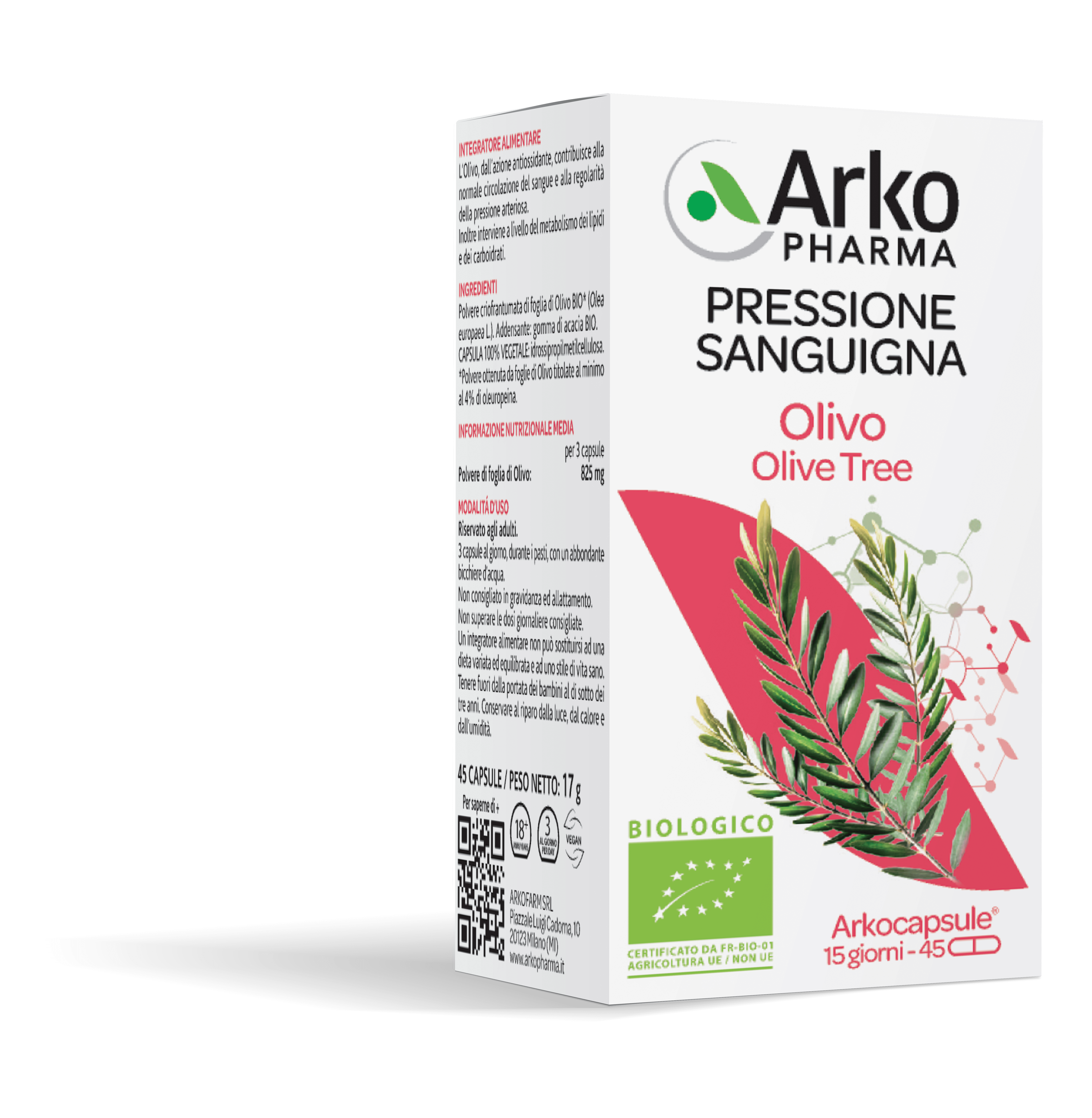 Integratore Arkocps Olivo BIO per pressione, 45 capsule