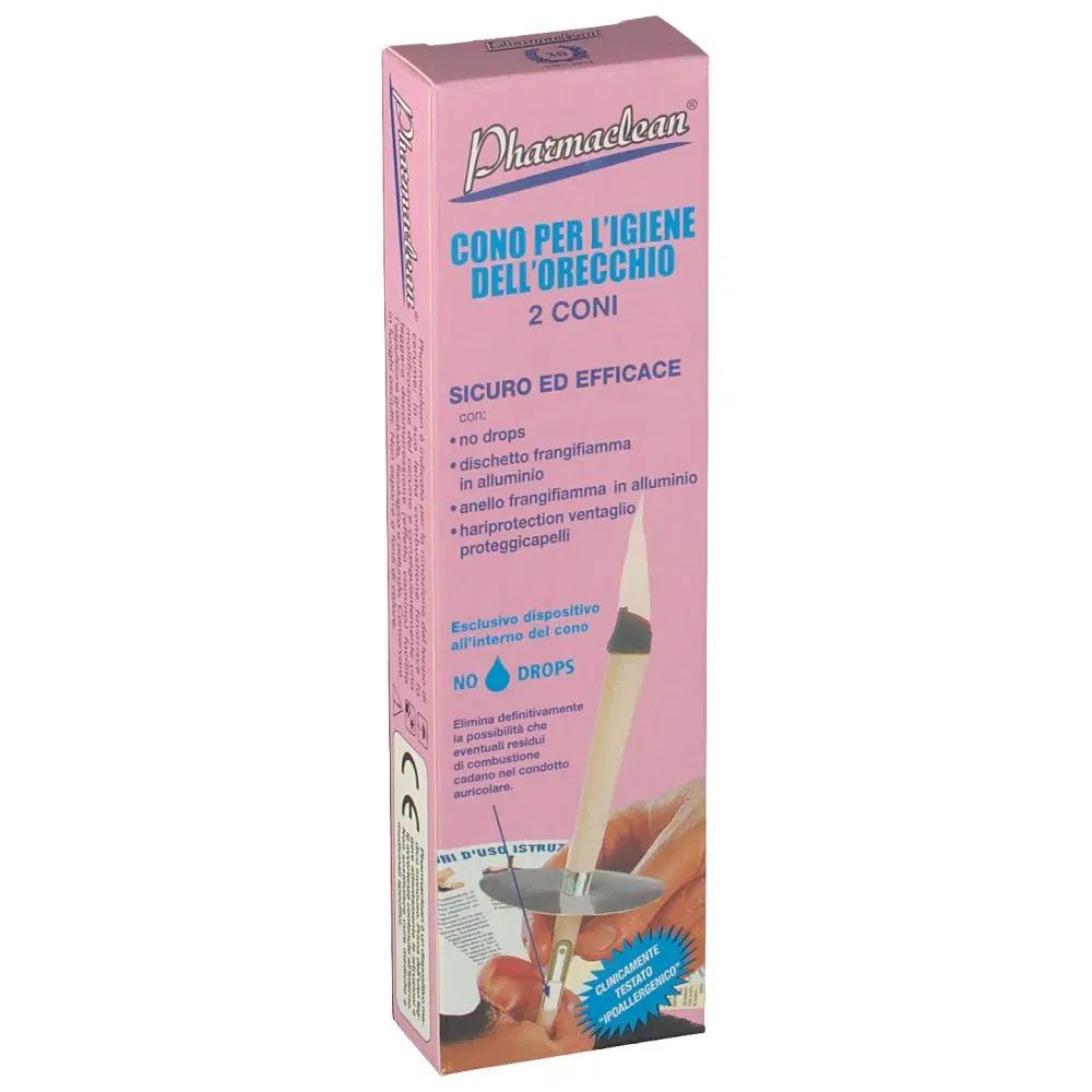 Cono Cleanear Pharmaclean per igiene dell'orecchio, 2 pezzi