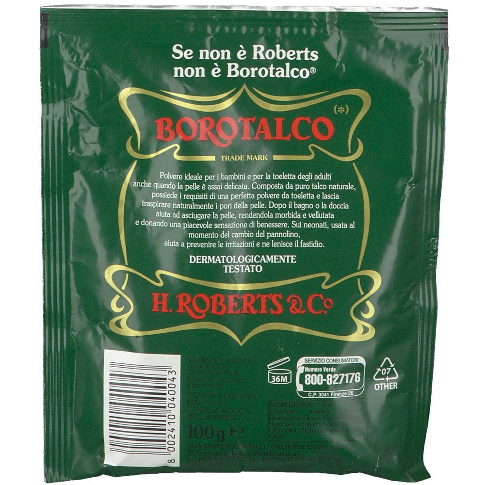Borotalco Roberts in polvere fine, busta 100g