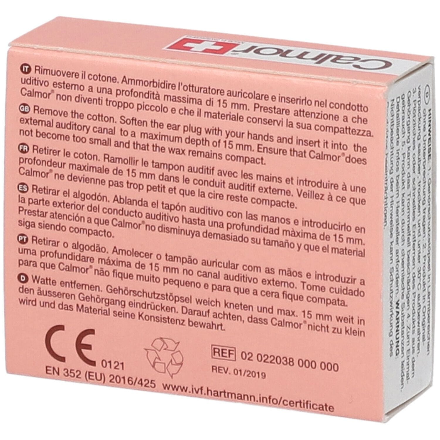 TAPPO AURICOLARE ANTISUONO IN CERA NATURALE CALMOR 12 PEZZI CODICE ARTICOLO 22038