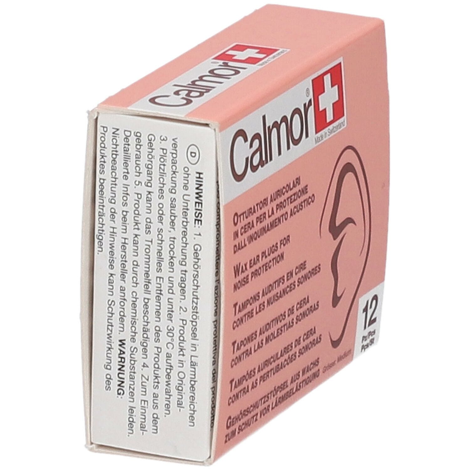 TAPPO AURICOLARE ANTISUONO IN CERA NATURALE CALMOR 12 PEZZI CODICE ARTICOLO 22038