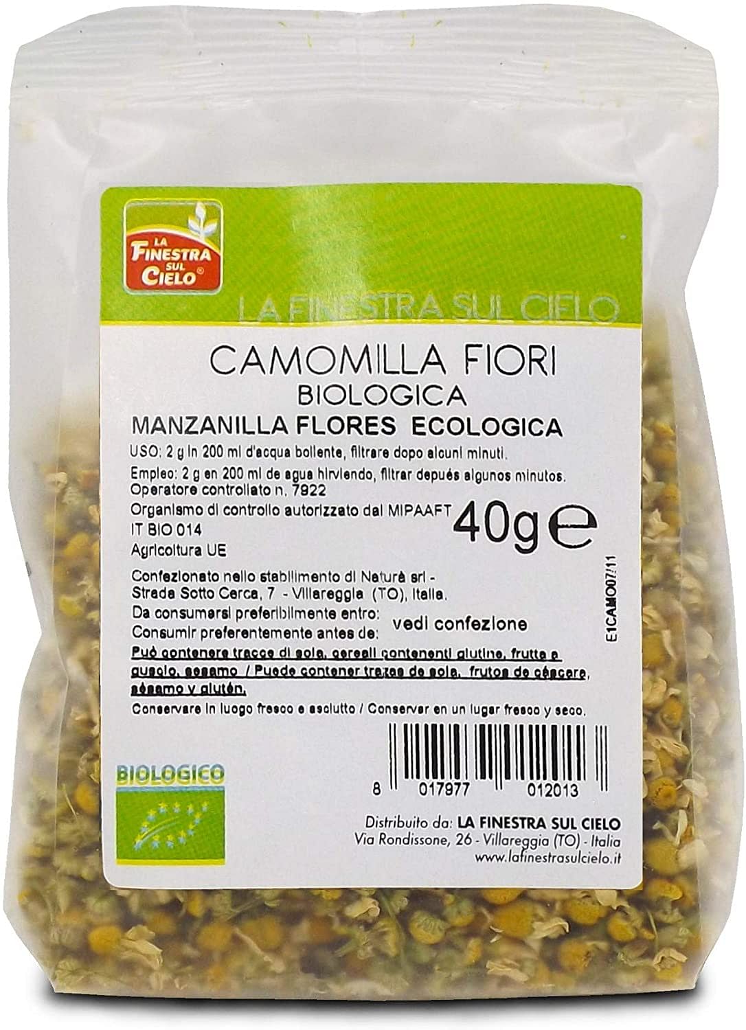 Fsc Camomilla Fiori Interi Bio 40 G