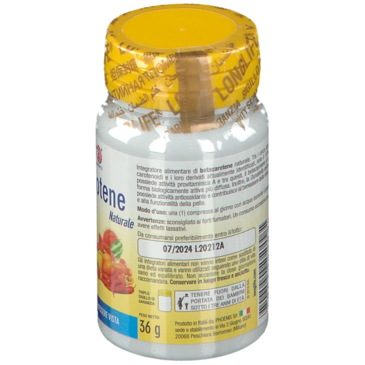 LONGLIFE BETACAROTENE 60 COMPRESSE