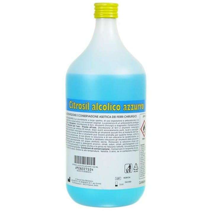 Citrosil Alcolico Azzurro disinfettante strumenti, 1 litro
