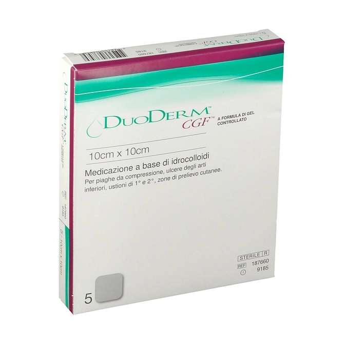 Medicazione Con Idrocolloidi Sterile Senza Bordo Adesivo Duoderm Cgf 10 X10 Cm 5 Pezzi