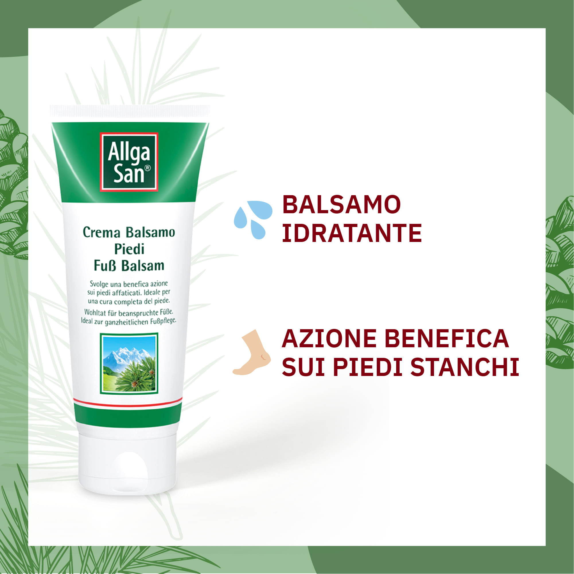 Crema Allgasan Balsamo Piedi idratante e lenitiva 100ml