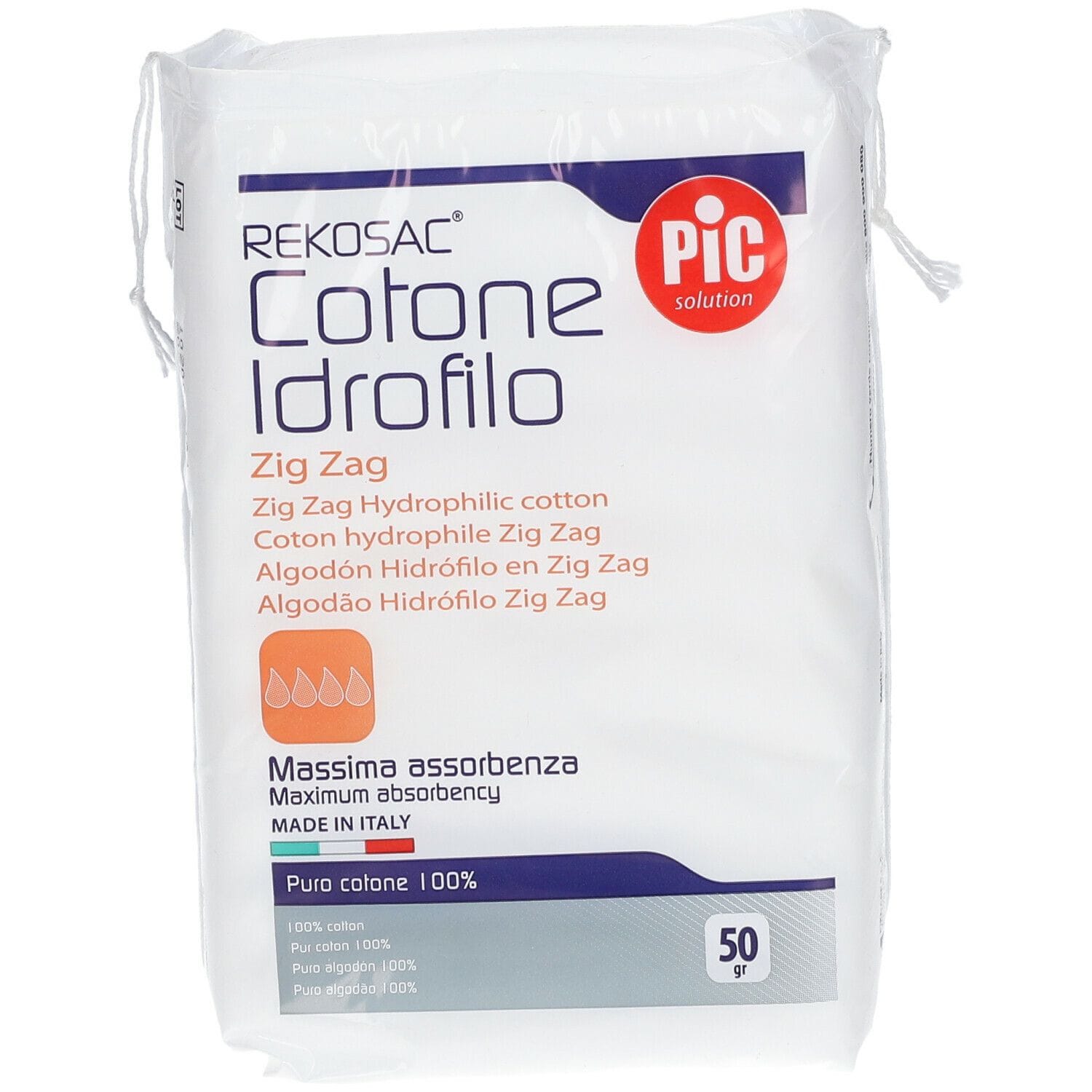 COTONE IDROFILO PIC REKOSAC ZIG ZAG 50 G