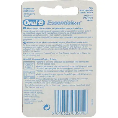 ORALB ESSENTIALFLOSS FILO INTERDENTALE NON CERATO 50 METRI ORALB ESSENTIALFLOSS FILO INTERDENTALE NON CERATO 50 METRI