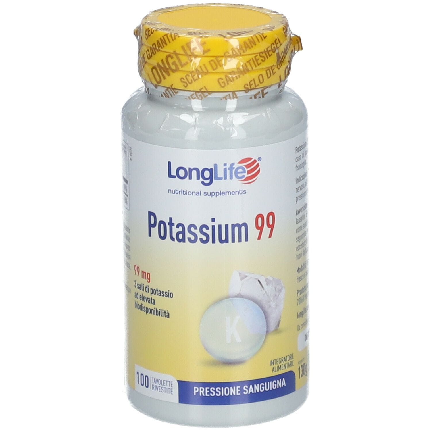 Longlife Potassium 99 100 Tavolette Rivestite