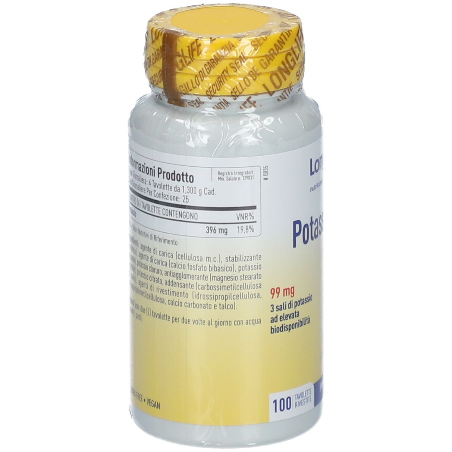 LONGLIFE POTASSIUM 99 100 TAVOLETTE RIVESTITE