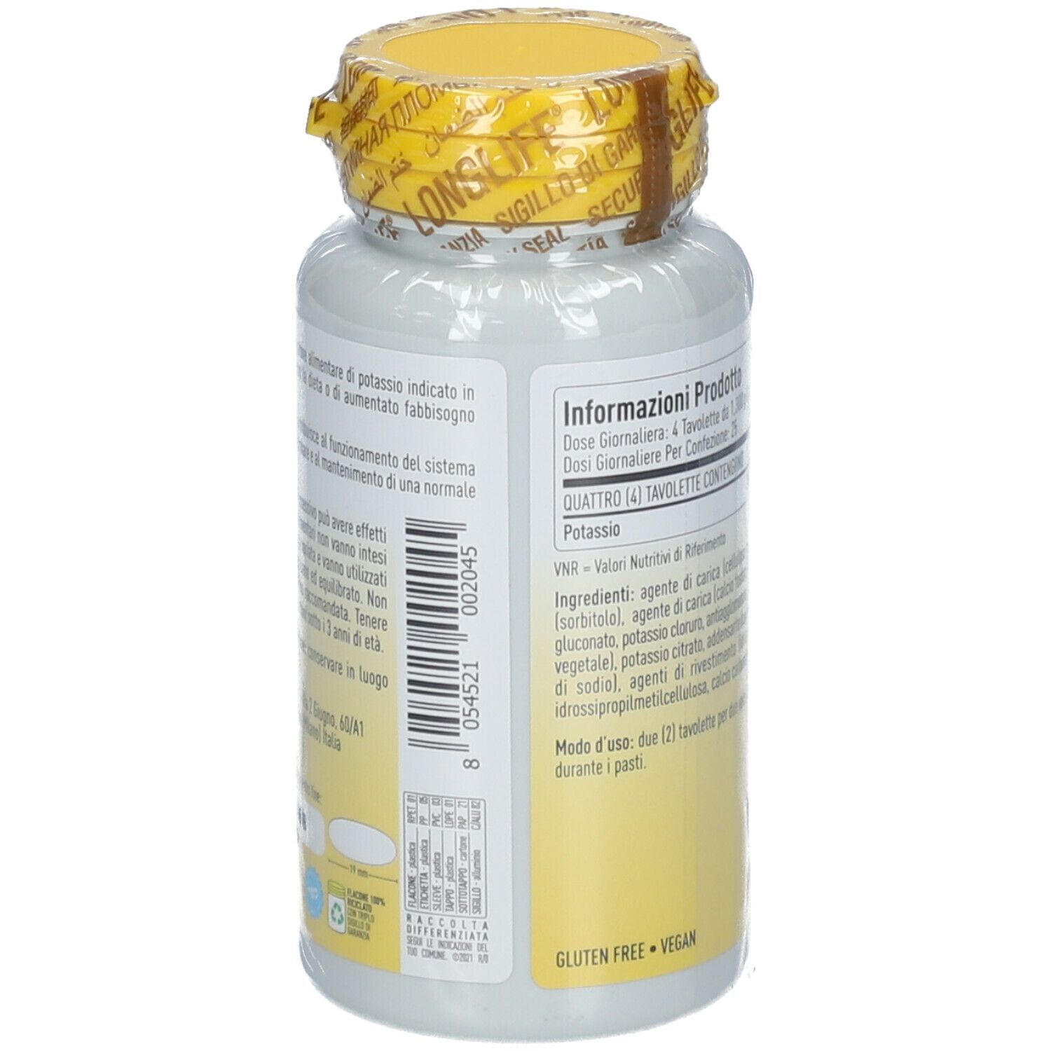 LONGLIFE POTASSIUM 99 100 TAVOLETTE RIVESTITE