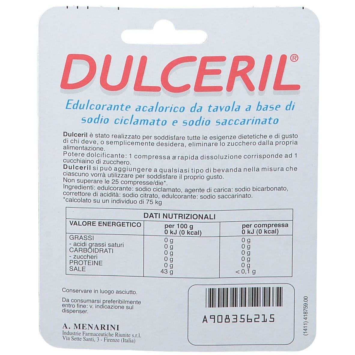 DULCERIL 150 COMPRESSE