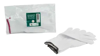 GUANTO DI FILO COTONE 100% BIANCO PER ALLERGIE DERMATOLOGICHE 7,5 1 PAIO GUANTO DI FILO COTONE 100% BIANCO PER ALLERGIE DERMATOLOGICHE 7,5 1 PAIO
