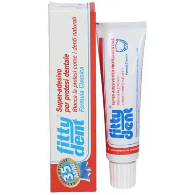 FITTYDENT PASTA CLASSICA SUPER ADESIVO PER PROTESI DENTALE 40 G FITTYDENT PASTA CLASSICA SUPER ADESIVO PER PROTESI DENTALE 40 G