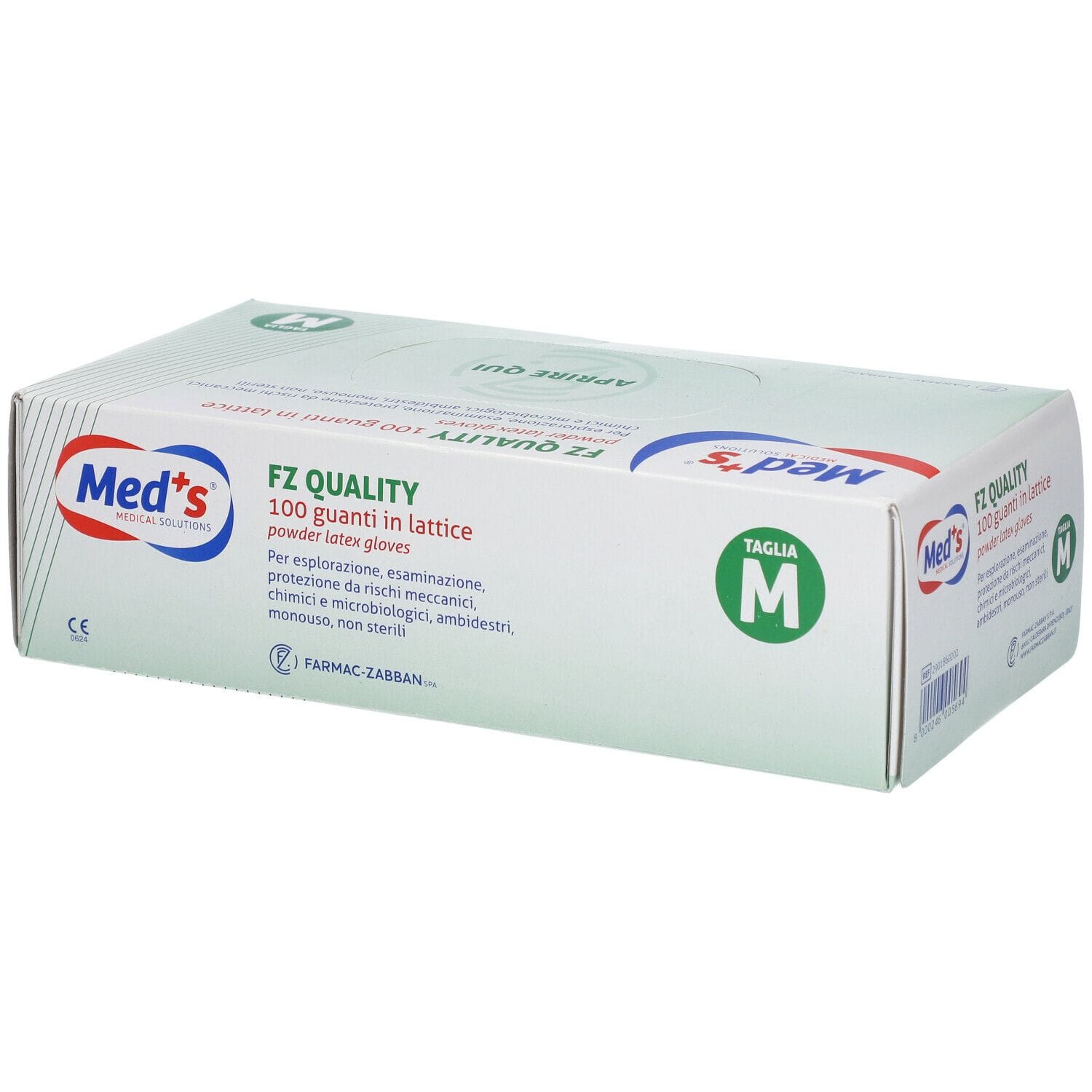 Guanti in Lattice Med's per Esplorazione, 100 pz Medium
