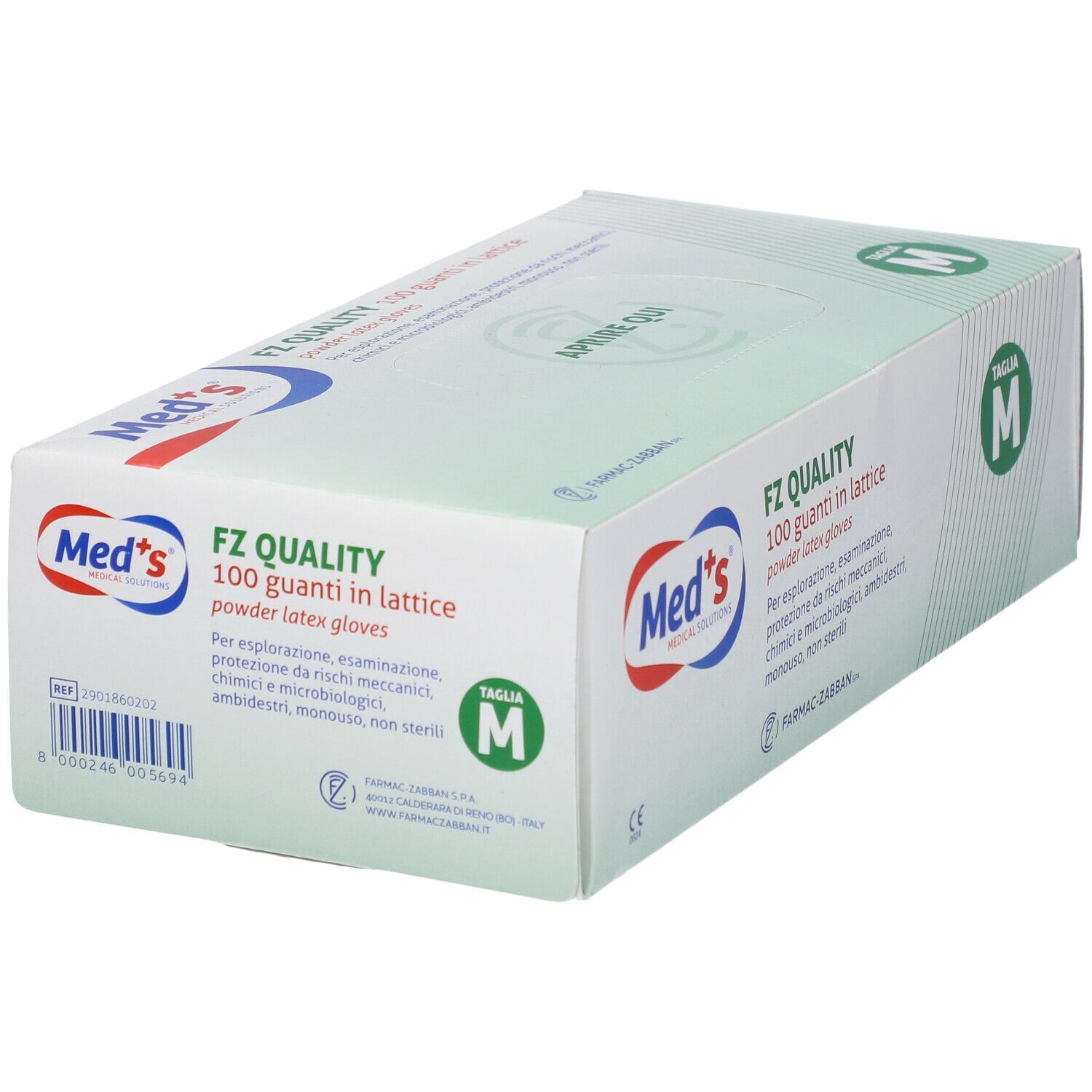 GUANTI MEDS LATTICE PER ESPLORAZIONE FZ QUALITY MISURA MEDIUM 1 SCATOLA 100 GUANTI