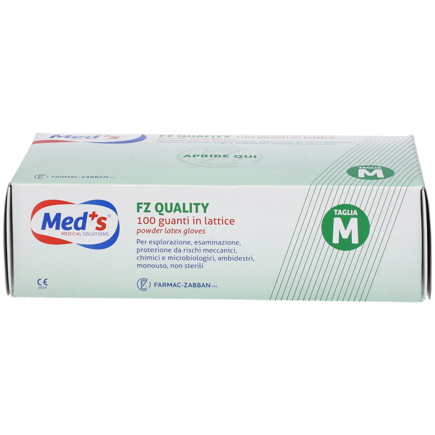 GUANTI MEDS LATTICE PER ESPLORAZIONE FZ QUALITY MISURA MEDIUM 1 SCATOLA 100 GUANTI