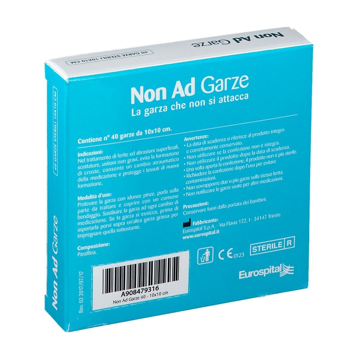 GARZA PARAFFINATA NON AD 10X10 CM 40 PEZZI