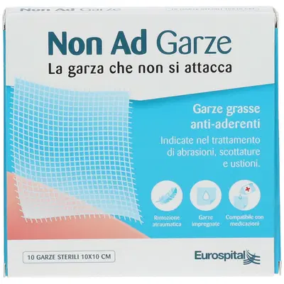 GARZA PARAFFINATA NON AD 10X10 CM 10 PEZZI GARZA PARAFFINATA NON AD 10X10 CM 10 PEZZI