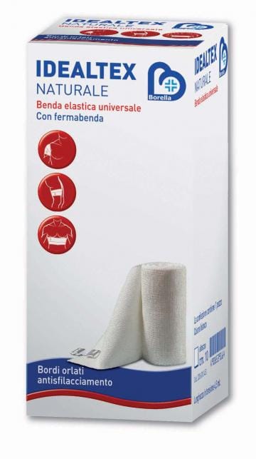 Benda elastica Idealtex Naturale 8cm x 4,50mt con ferma benda