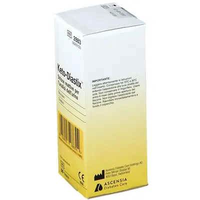 STRISCE MISURAZIONE GLICOSURIA E CHETONURIA KETODIASTIX 50 PEZZI STRISCE MISURAZIONE GLICOSURIA E CHETONURIA KETODIASTIX 50 PEZZI