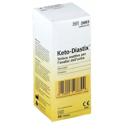 STRISCE MISURAZIONE GLICOSURIA E CHETONURIA KETODIASTIX 50 PEZZI STRISCE MISURAZIONE GLICOSURIA E CHETONURIA KETODIASTIX 50 PEZZI