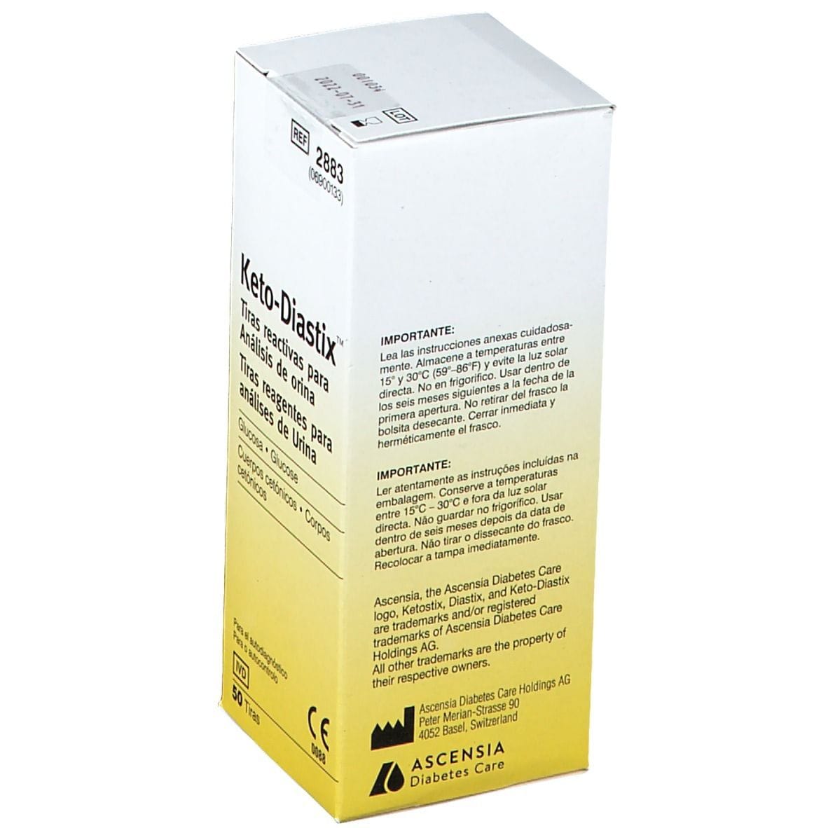 Strisce Ketodiastix per glicosuria e chetonuria, 50 pezzi