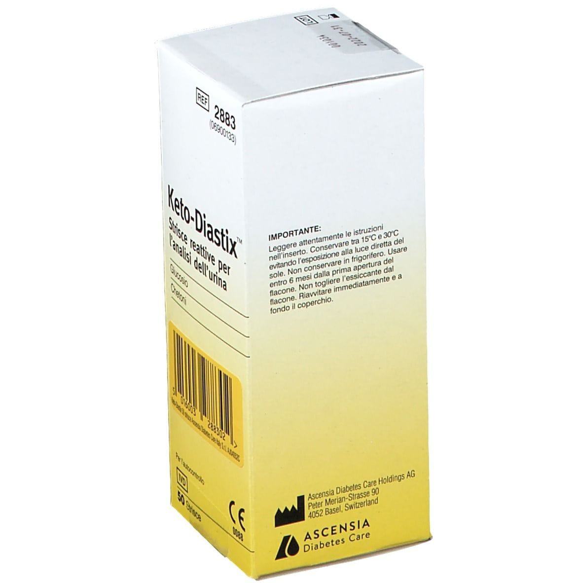 Strisce Ketodiastix per glicosuria e chetonuria, 50 pezzi