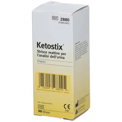 STRISCE MISURAZIONE CHETONURIA KETOSTIX 50 PEZZI STRISCE MISURAZIONE CHETONURIA KETOSTIX 50 PEZZI