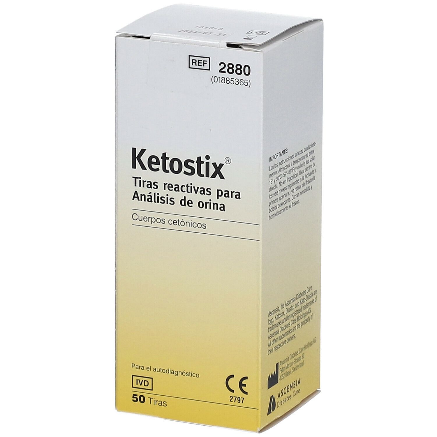 Strisce Misurazione Chetonuria Ketostix 50 Pezzi