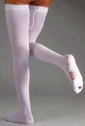 Albert Andre' Articolo 700 Kk6 Calza Autoreggente A G Antitrombosi Con Tassello Punta Aperta Lycra Mm Hg 18 24 Colore Bianco Taglia M Corto-image